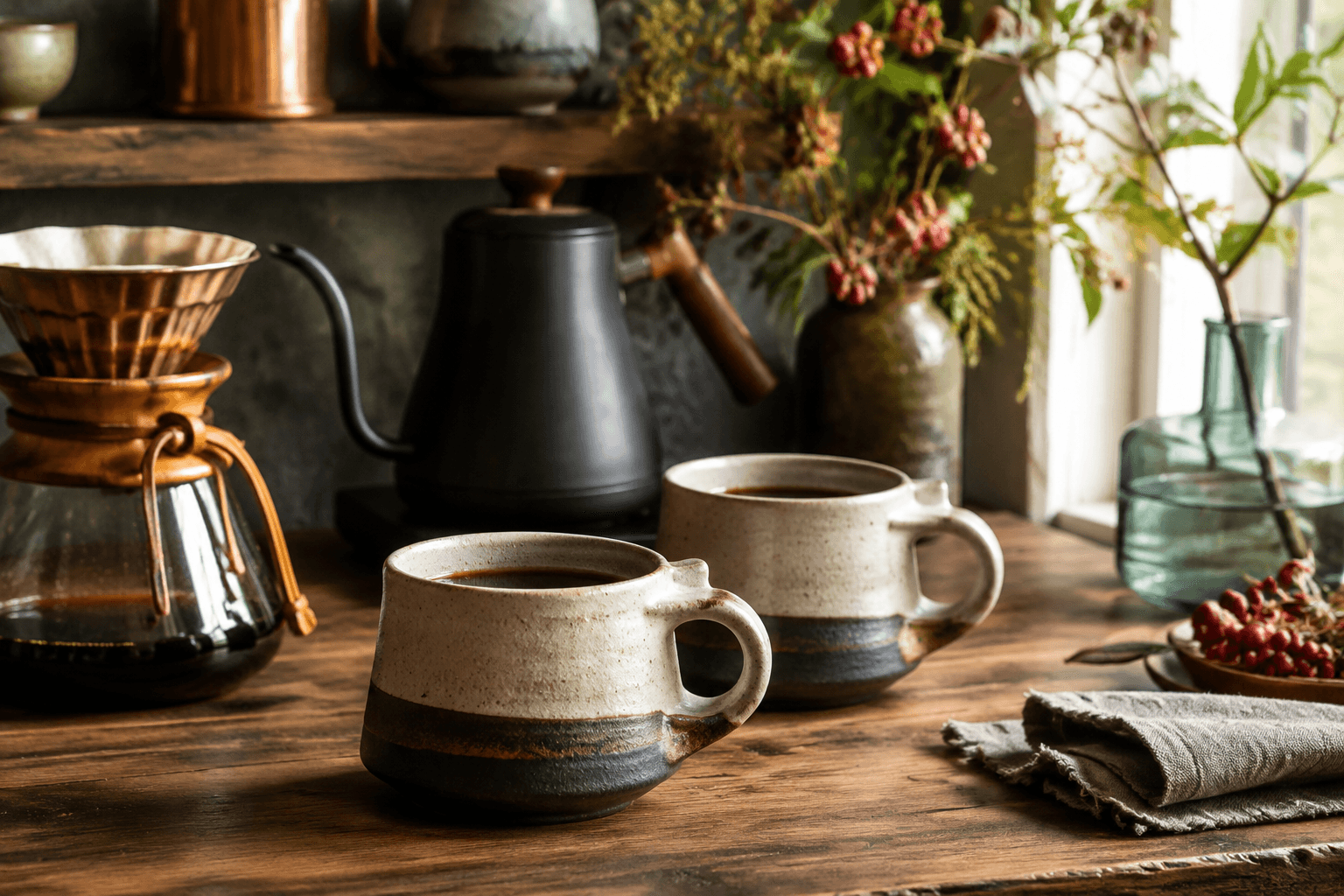 Ceramic Mug Pair — in context