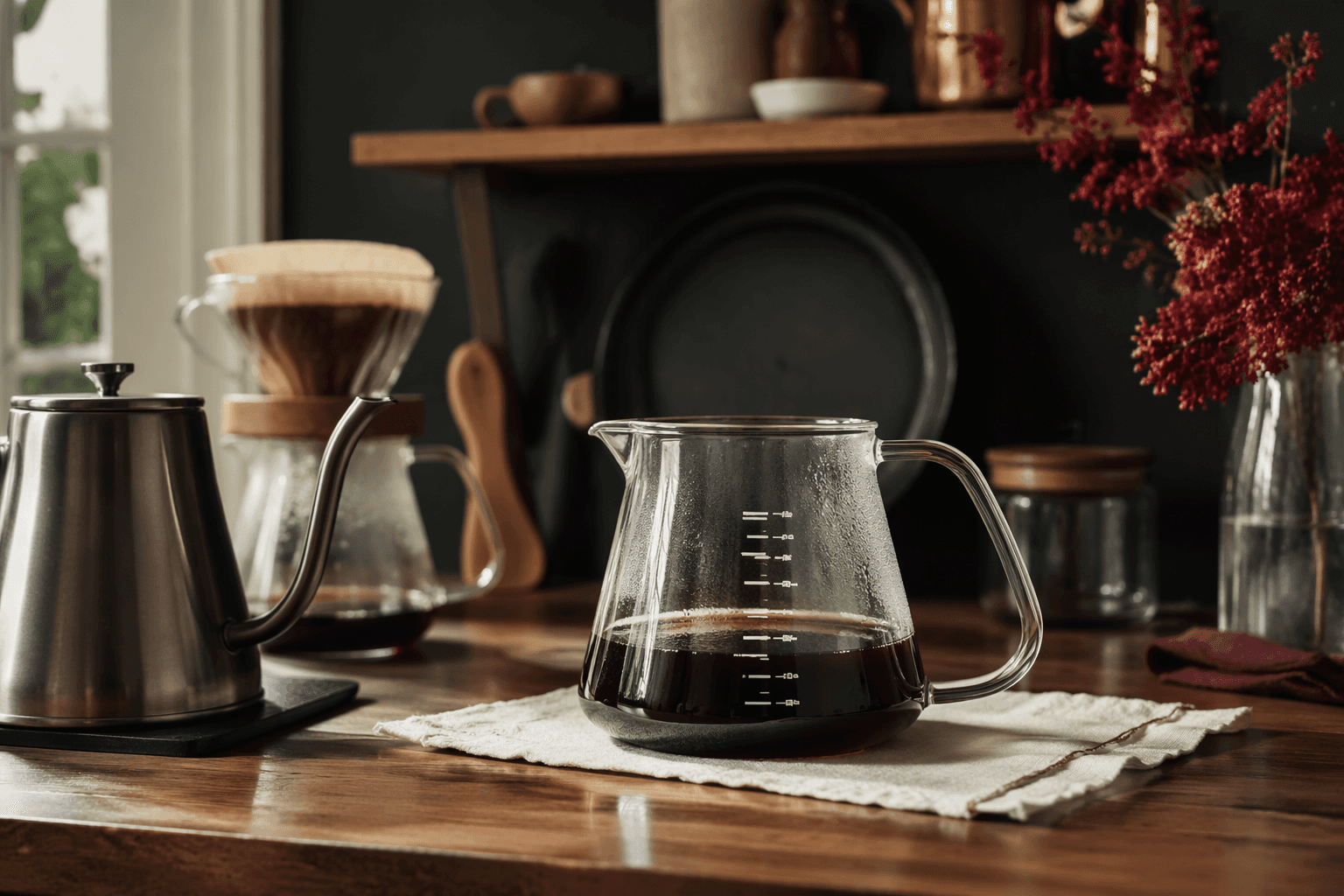 Glass Coffee Server — in context